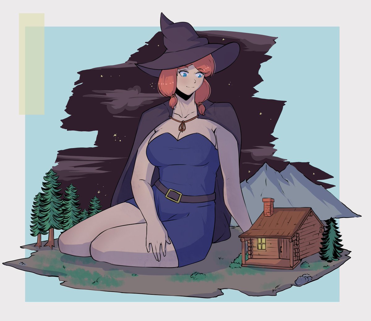 For the month of October, Manami shows that not all witches are capable of harming people. They can be protective from even the bad witches that come to the cabin that they set their eyes on. Done by kerifik on DA. #giantess 
deviantart.com/kerifik