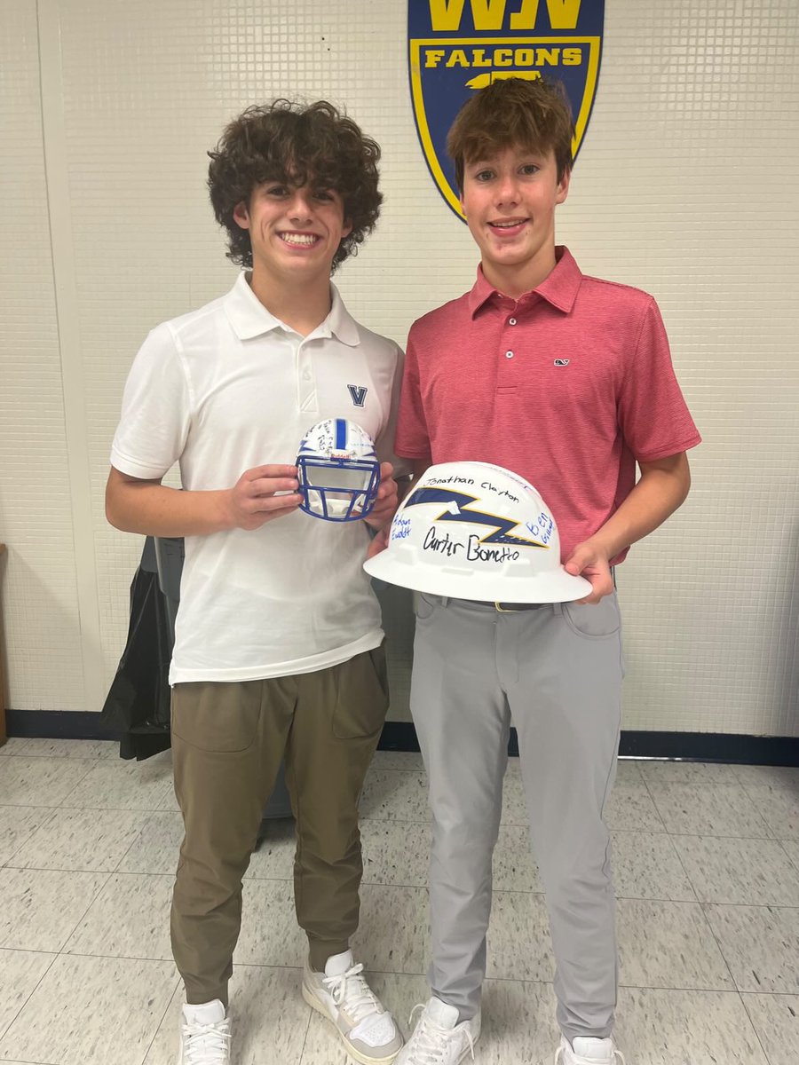 FroshWnhs's tweet image. The final recipients of the Hard Hat (Offense) and Swarm (Defense) awards are Burke Neibch and Sam Bellini! Burke and Sam were selected by the coaches as players who exemplified the spirit of the awards and will get to keep them. #Swarm #HardHat #WeAreNorth