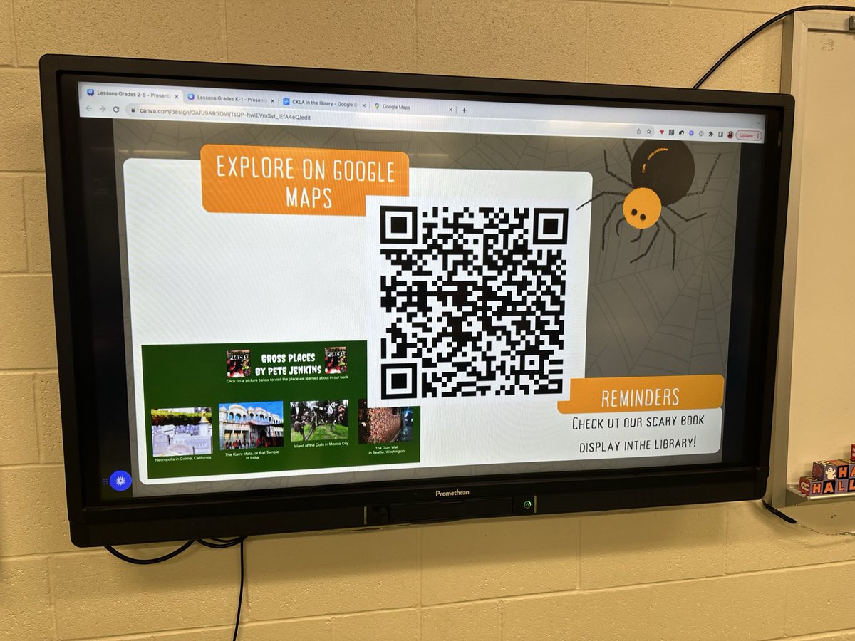 ChrystalBurkes's tweet photo. Ss learned how to use @googlemaps! We read a book, Gross Places, and then found those places on Google Maps! Kids found #nonfictionbooks in our #library, so they could find the real places on Google Maps on their own time! #teacherlibrarians #elementarylibraries #edtechtools https://t.co/WegYROK6HW