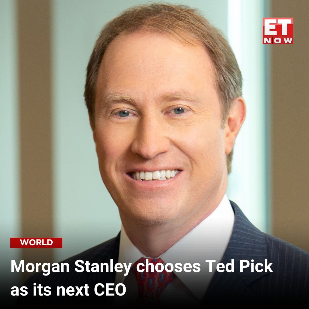 ETNOWlive's tweet photo. #MorganStanley has appointed #TedPick as its new co-president, succeeding James Gorman. Pick, a three-decade veteran, has been credited with reviving the bank's trading business after the 2008 financial crisis. Gorman praised Pick's battle-tested approach, understanding of complex risk, and #global effectiveness.