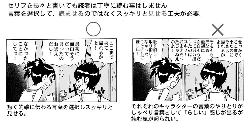 マンガ表現:「セリフの長さ」に要注意。