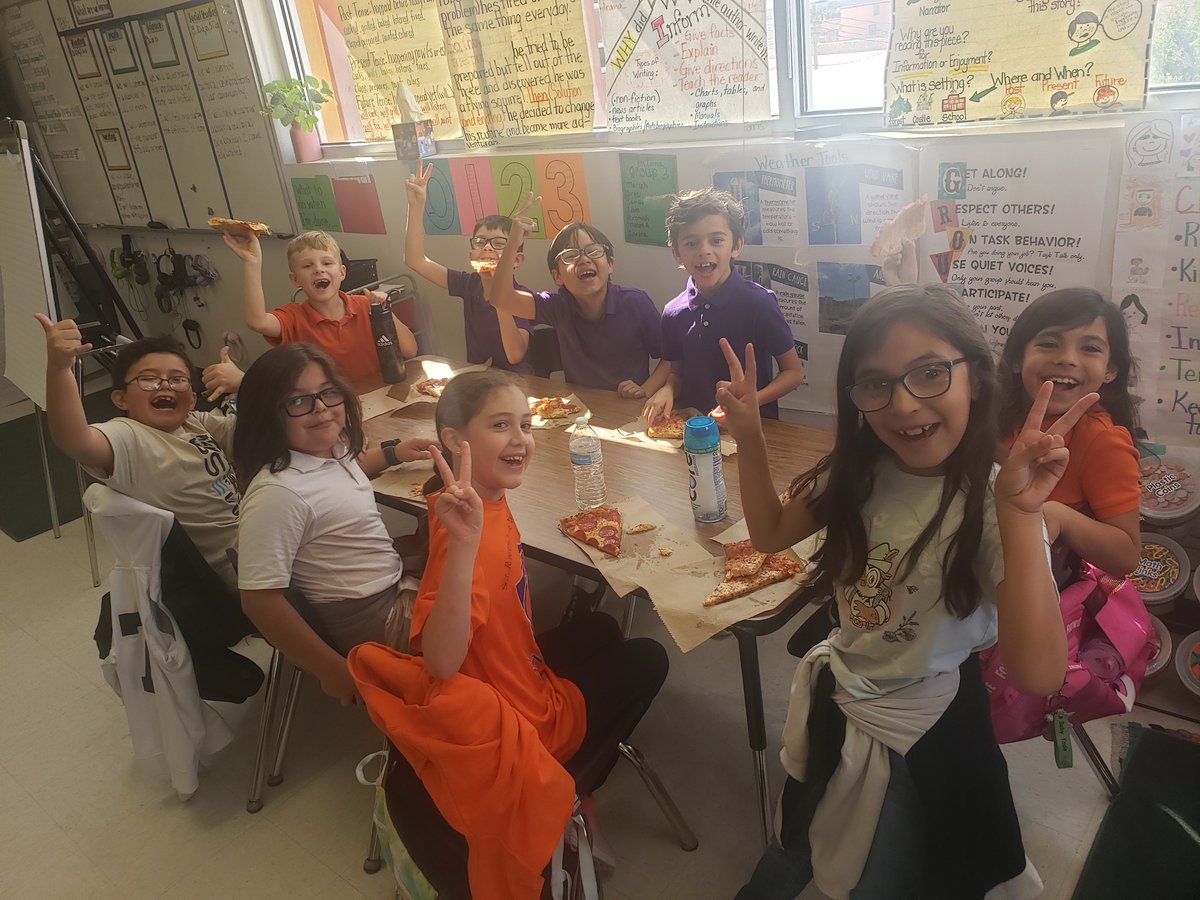 Celebrating my Knights after leveling up on Lexia during break with pizza and great company! #knightschangetheworld