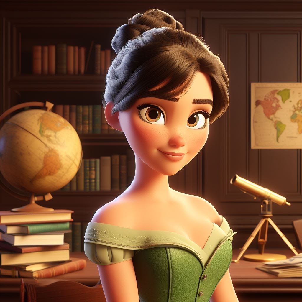 favzmello's tweet photo. Eu fiz minha condessa versão Disney | Pixar 💚💚💚 https://t.co/gfHJLaa363
