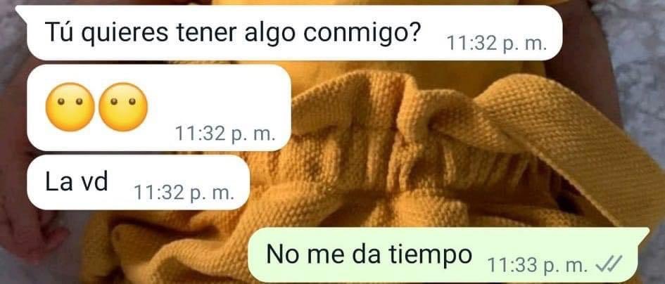 no me da tiempo 😔