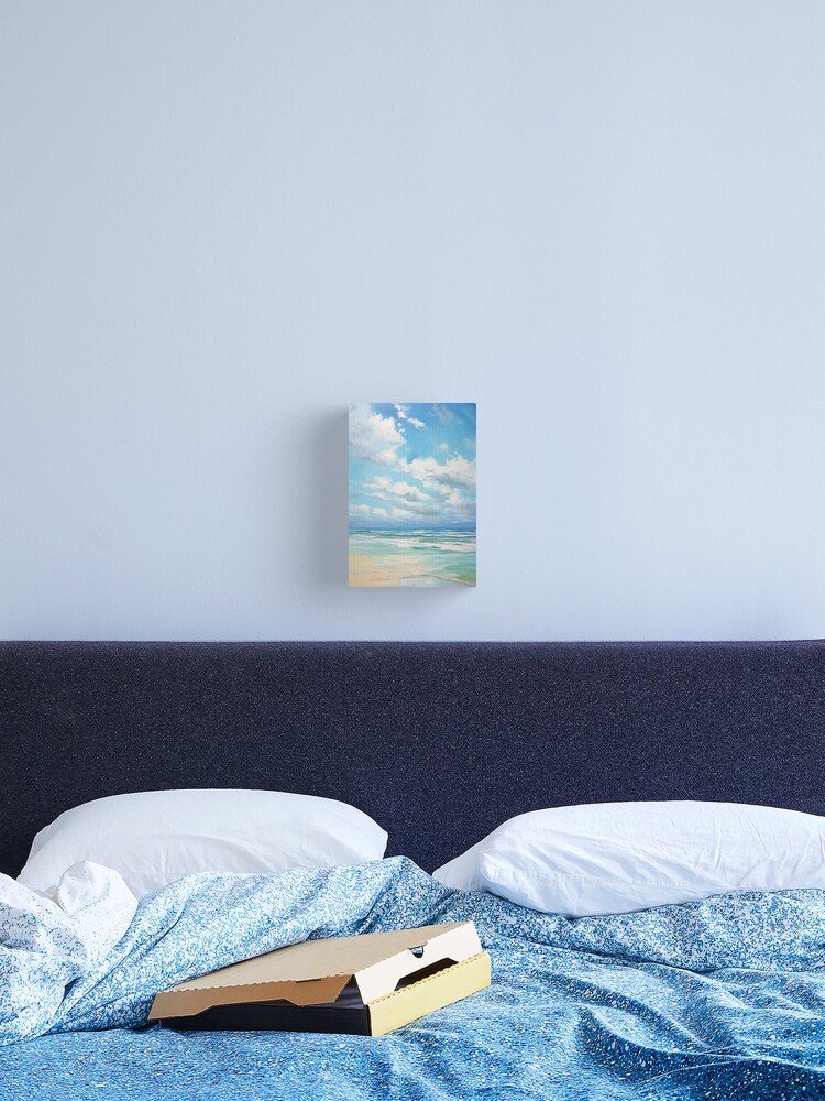 now that's a #cozy  #bedroom !

redbubble.com/i/canvas-print…

#painting #beach #ocean #blue #walldecor #wall #livingroomdesign #GALLERY #artgallery #clouds #sky #WAVES #sand
