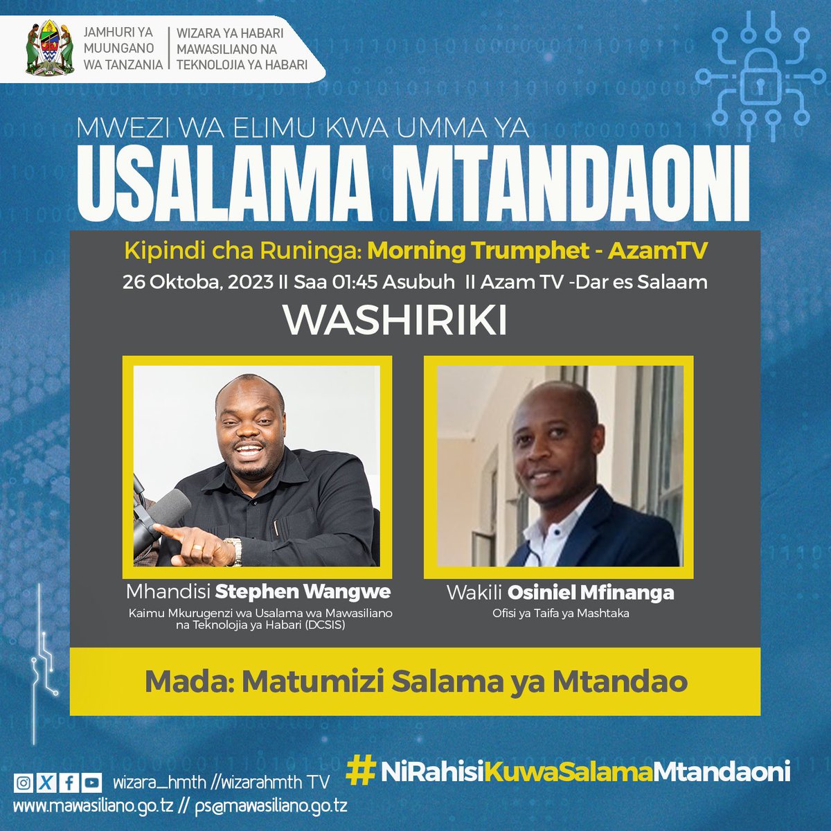 wizaramth's tweet image. #NiRahisiKuwaSalamaMtandaoni
 #CyberSecurityAwarenessMonth2023