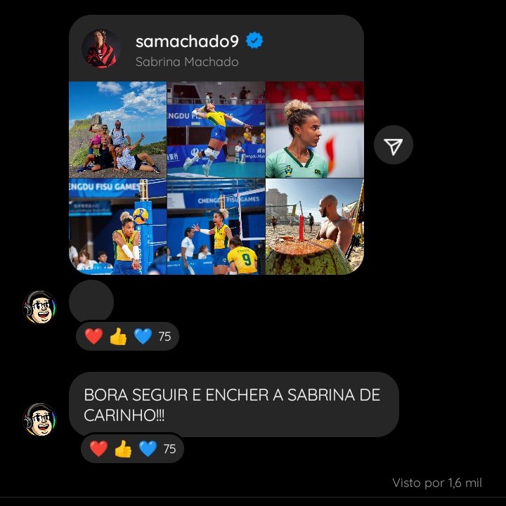 portal_volei's tweet photo. Após mobilização do pessoal da CazéTV para encher o Instagram da oposta Sabrina Machado de carinho, ela subiu de 11,8k para 28,7k de seguidores. Bacana demais esse apoio a todos os atletas que disputam o Pan-Americano 👏 https://t.co/b8nHs9GFE6