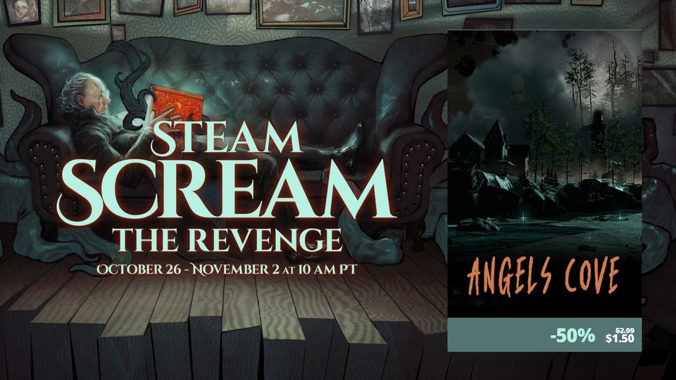 cgcowboy's tweet photo. 👻🎃 Ready for chills this Halloween? Dive into #AngelsCove, a psychological horror that haunts your dreams. Brave enough? 🎮

#SteamScreamFest23 #IndieDev #GamingCommunity #HorrorGames #SteamDeals #indiegame 

👉 https://t.co/Eyr43U9jth https://t.co/rPJUXEIjXc