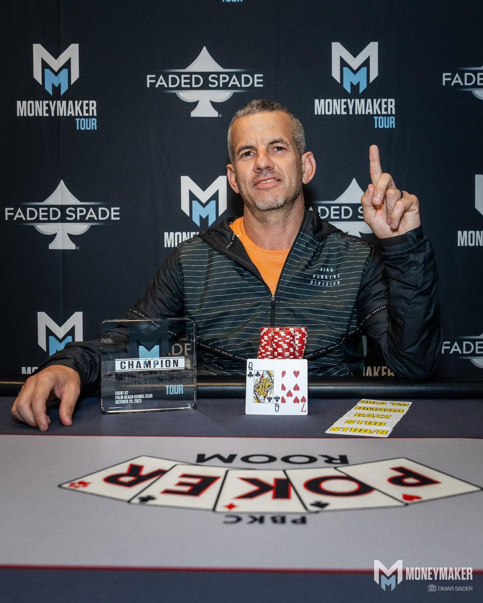 James Gunter ($4,100) takes home the first of 27 trophies <a href="/PBKennelClub/">PBKC at Palm Beach Kennel Club</a> winning Event #2 $300 Buy-in H.O.R.S.E. outright!