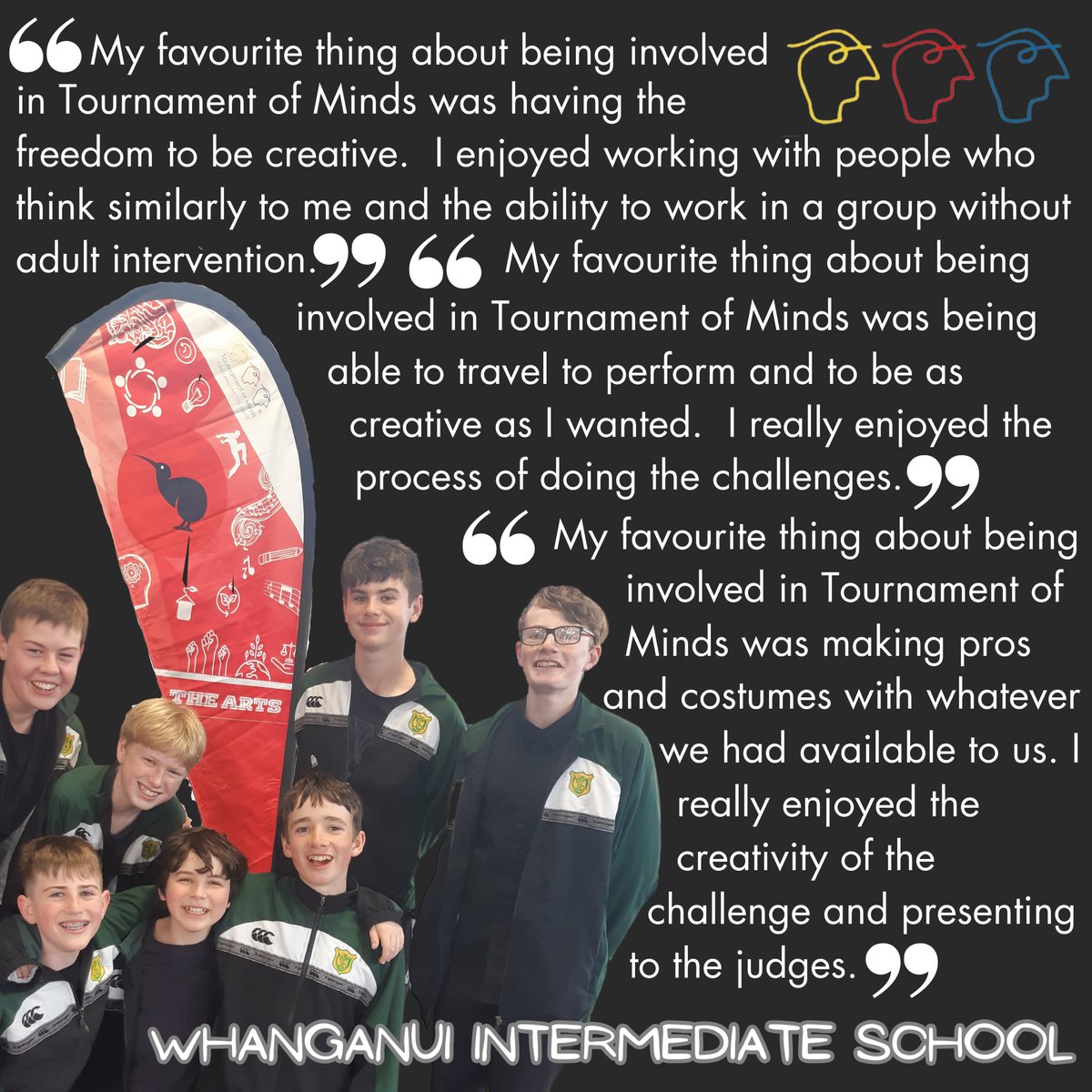 Over on our fb account, we've been posting feedback from our teams about what they get out of TOM.  Who better to tell us than our kids? Go and check it out - they're very insightful!