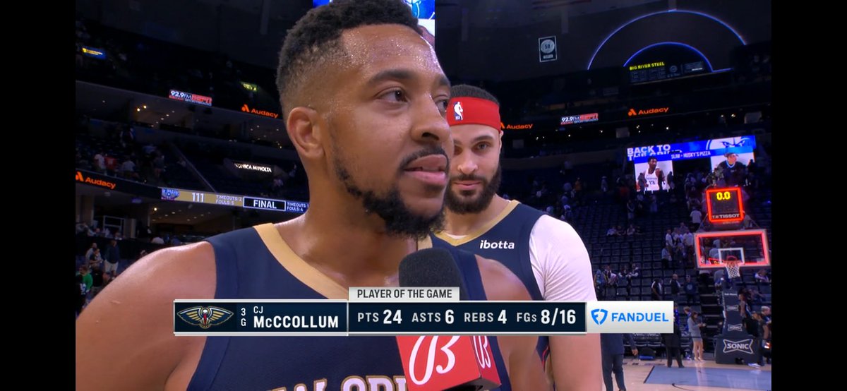 Cole2Forever's tweet photo. @PelicansNBA @CJMcCollum @Larrydn22 😂😂😂💙❤️🤍 #pelicans #Grizzlies https://t.co/q5QzrmtfiZ