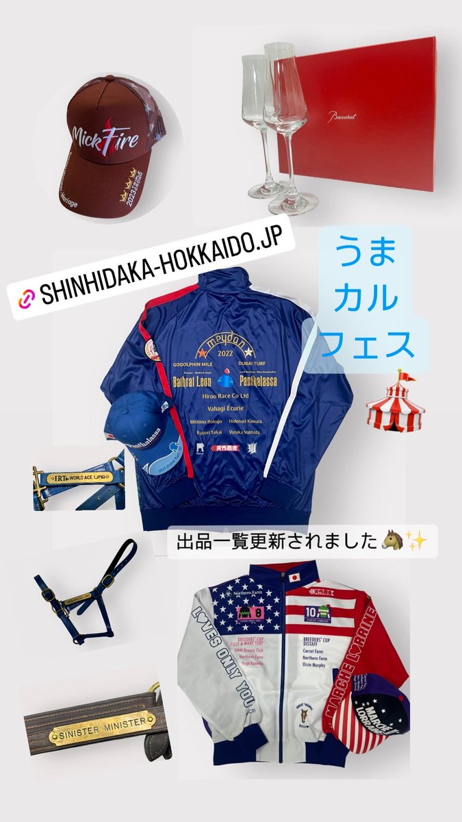 うまカルフェスin新ひだか🐴🎪 チャリティーオークション全出品リスト