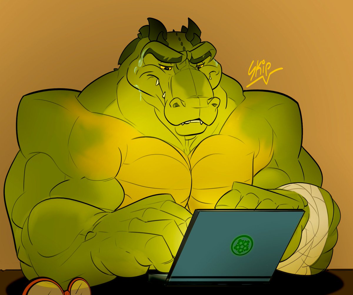 *was on his laptop frustrated