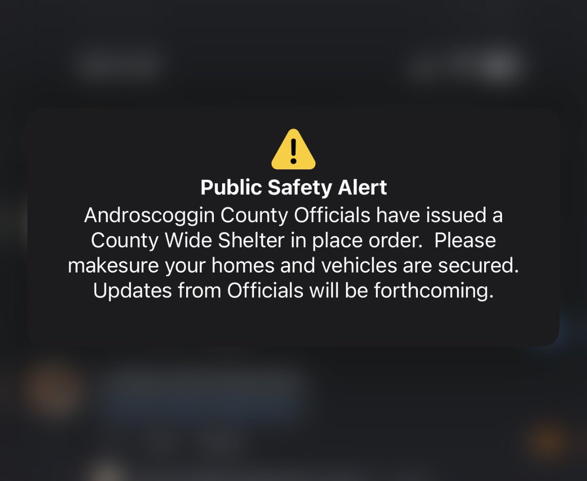 colybold's tweet photo. @yo4eyes Yes. Just had alerts on our phones about an hour ago. https://t.co/pbcTjJB9UZ