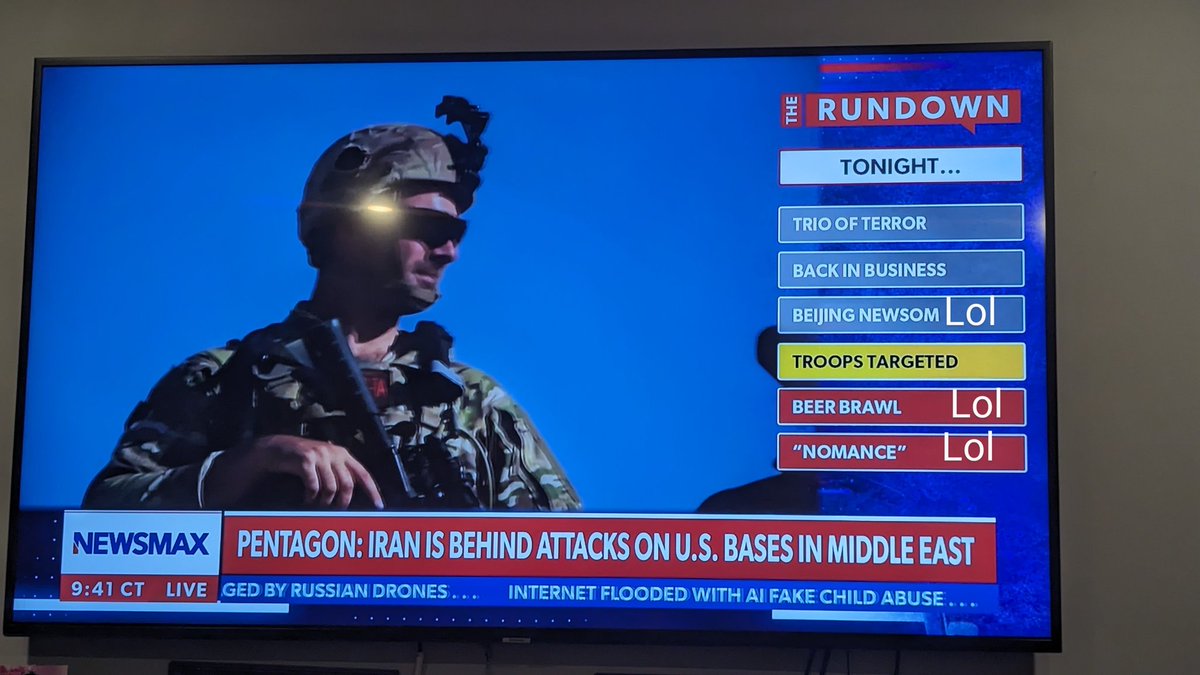 Every news outlet is covering the mass shooting in Maine but <a href="/NEWSMAX/">NEWSMAX</a>  prefers to talk about Beijing Newsom, Beer Brawls and Nomance🤣🤣🤣