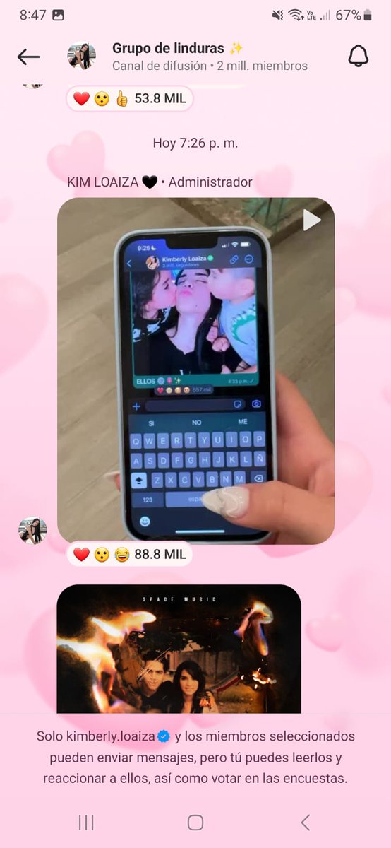 Miamor0fix's tweet photo. @tuitsdekim No tiene nd de sentido, mejor investigar bien, ya q se subió PATAN agosto, Kim creo su canal en septiembre de whas, y justo en el momento q ella manda el mensaje nos llega actualmente a nosotros los q estamos en el grupo https://t.co/qNF6h4J3pA