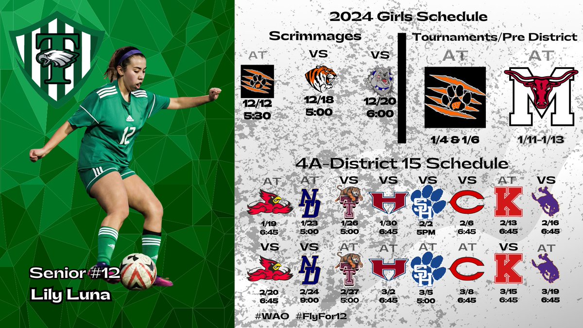 🚨2024 Girls Schedule🚨