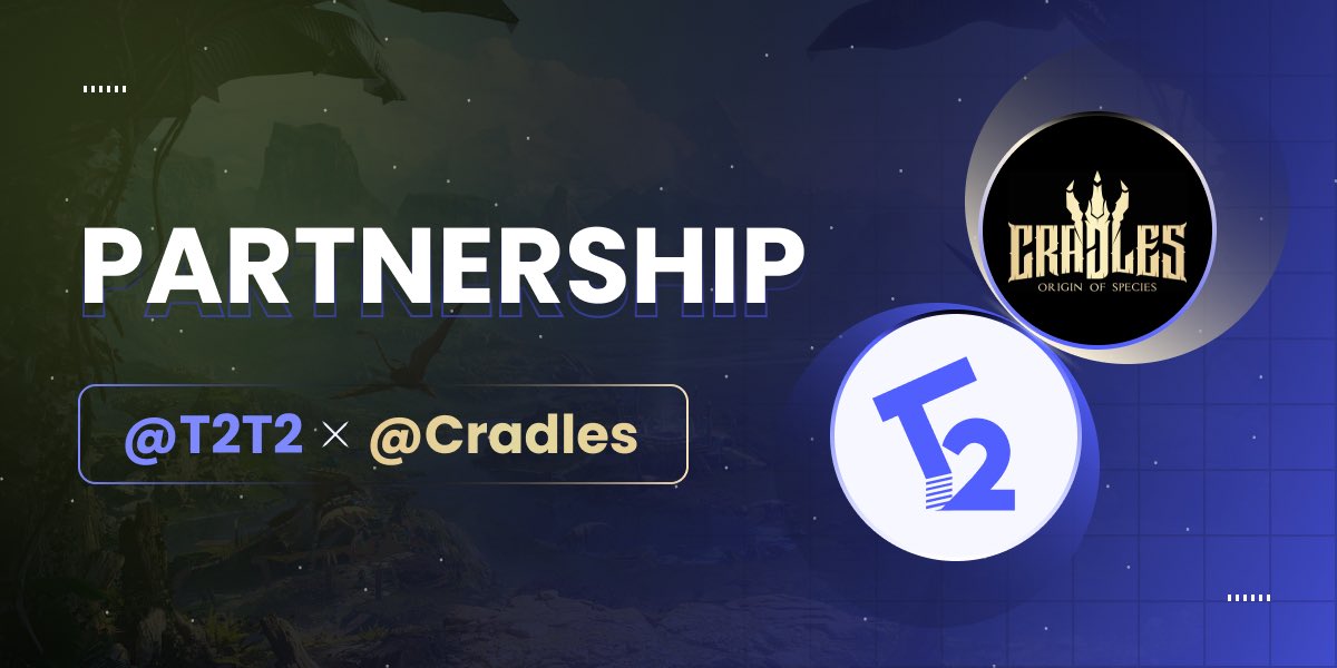 T2T2_official's tweet photo. ๐#T2T2Partners T2T2 X Cradles
We're overjoyed to announce our dynamic partnership with @cradlesio, the first time-lapsing metaverse game โ a living, breathing virtual world.โจ
Cradles is set to join the #T2T2 community, let's anticipate the collision of gaming and social interactions in the realm of Web3! ๐
#T2T2 #Airdrop #TPoint