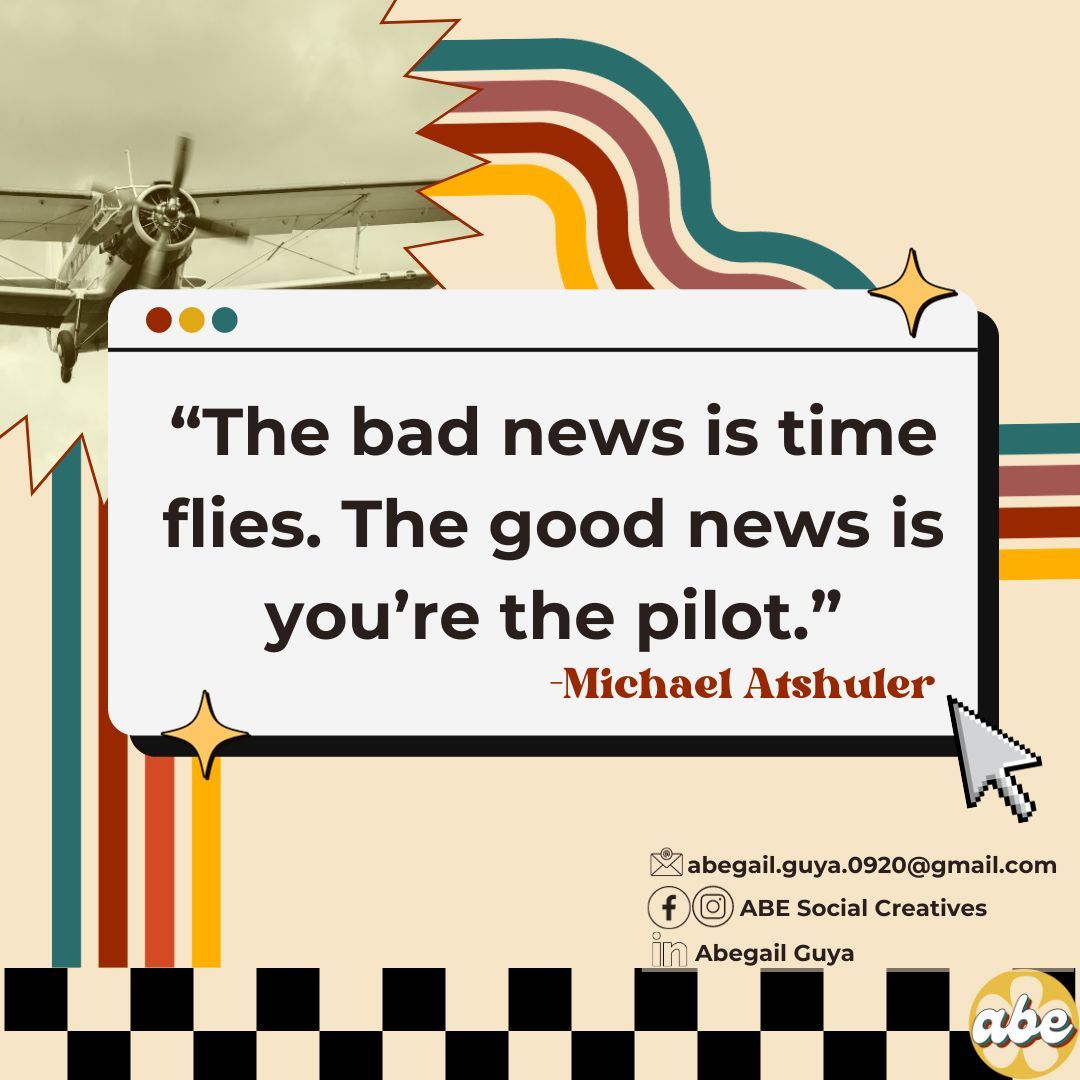 Life moves at a breathtaking pace, and it's easy to feel like you're being left behind. But here's the good news: you're in control of your journey! 

📌 Connect with Me!
FB: buff.ly/45JlGoX
IG: buff.ly/46HHoe9
X: bit.ly/45OzCOm

#SocialMediaManager