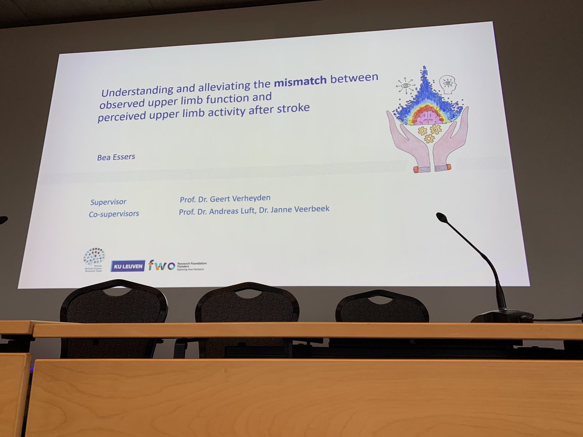 Bea Essers is Dr. Bea Essers after a successful PhD defense yesterday on the mismatch between observed UL function and perceived UL activity after #stroke. Thanks to the jury  <a href="/AliceNieuwboer/">Alice Nieuwboer</a> <a href="/Demeyer_H/">Heleen Demeyer</a> <a href="/EvaSwinnen/">Eva Swinnen</a> @DrAltMurphy