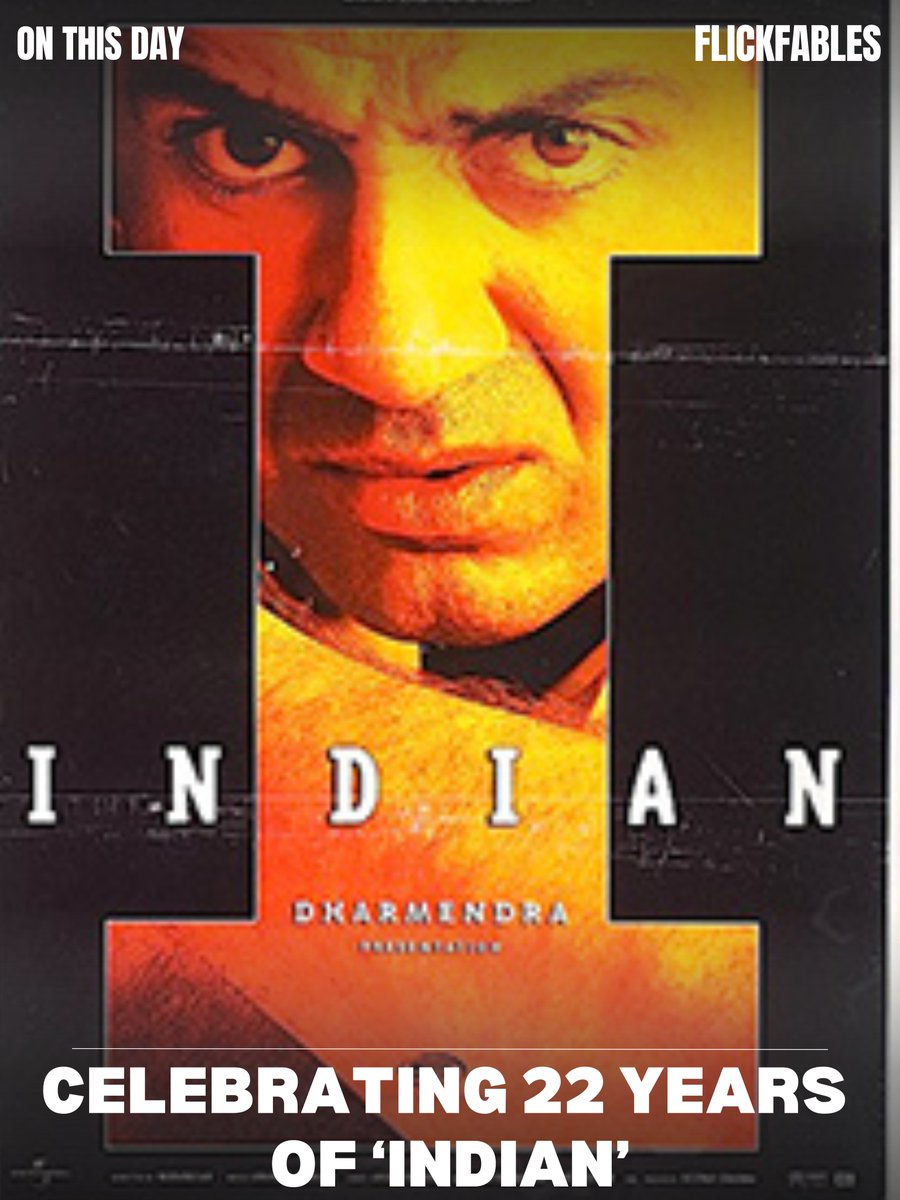 #FlickfablesOnThisDay #Episode18

Indian 

Today, in 2001, Hindi Action thriller film directed by N. Maharajan #Indian was released. It stars #SunnyDeol #ShilpaShetty #DannyDenzongpa #RajBabbar #MukeshRishi & #RahulDev.

#Dharmendra #Vallarasu #Bollywood #HindiCinema #Movie #film