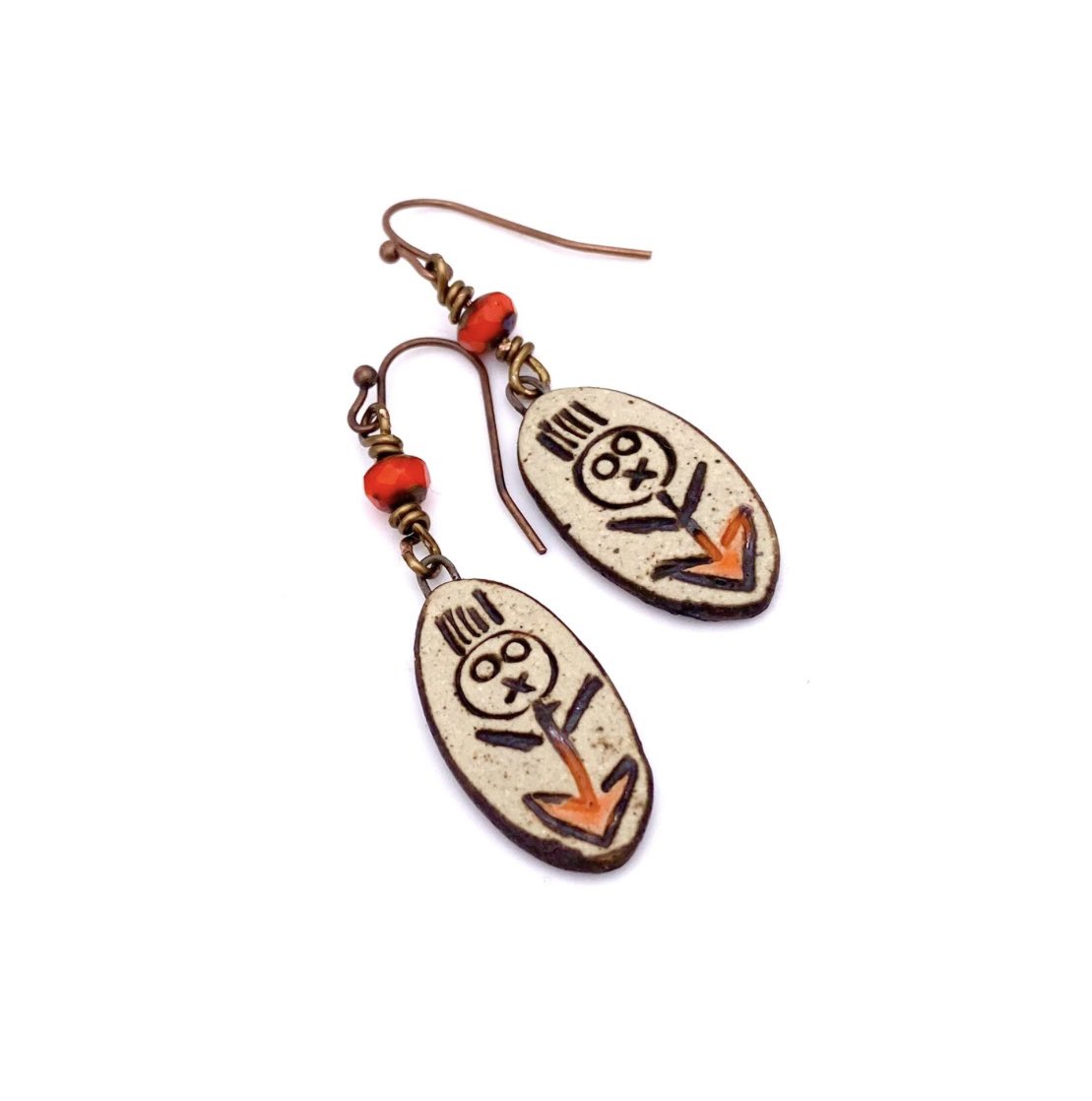 ZenCatPottery's tweet image. Handmade Ceramic Earrings etsy.me/498vyvm via @Etsy #littleman #ethniceRrings #orangeearrings #smallearrings #dangleearrings #dangles #bohoearrings #bohemianearrings #giftforteen