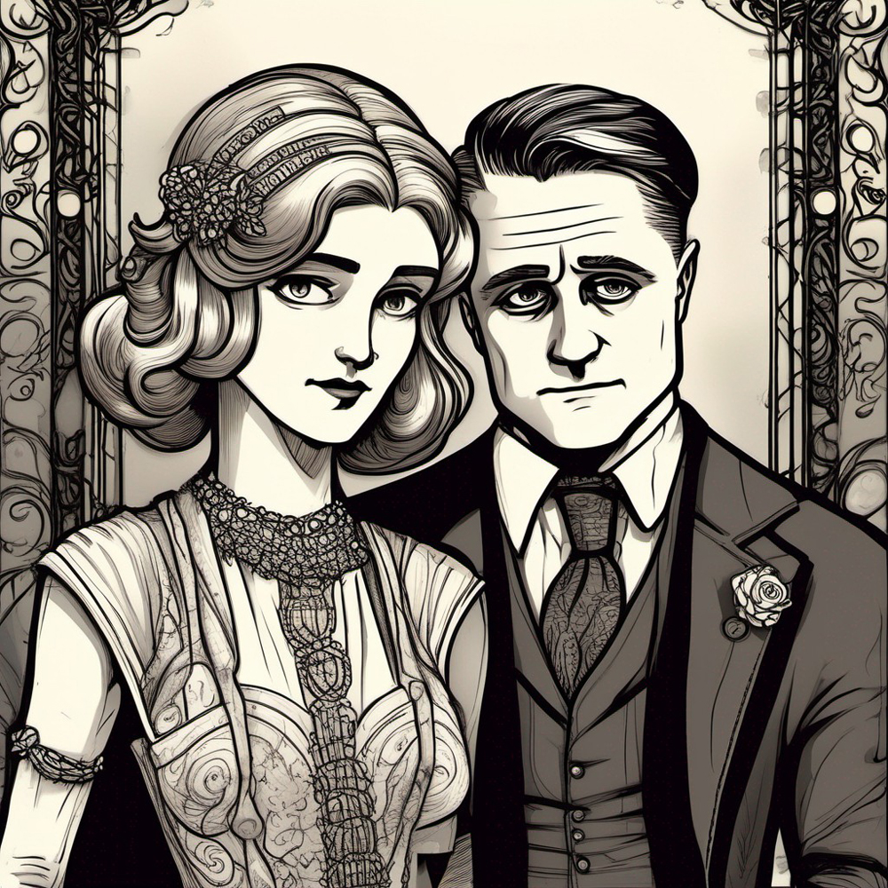 Zelda & F. Scott Fitzgerald, fun at parties with a taste for gin-and-fruit concoctions, but Hemingway didn't like Zelda, calling her 'insane' in A Moveable Feast. #FScottFitzgerald #LiteraturePosts #Literature #authors #fiction #writers #gatsby #TheGreatGatsby #LostGeneration