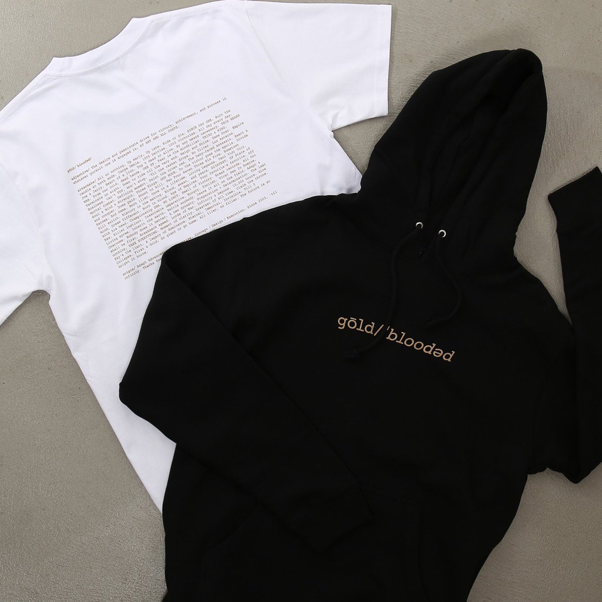 Adapt's tweet image. Gold Blooded Definition ✏️🏆 Now Available in tees + hoodies @ adaptclothing.com :: #goldblooded