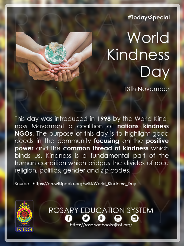 Help us Spread the Word!!! Share with your Friends! #TodaysSpecial
World Kindness Day
@AkshayaPatra
@AkshayaPatraUSA
@NationalDayCal
@daysoftheyear
@UN
@WHO
@UNICEF