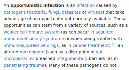 @harry_hparsons A weakened immune system is only one possible cause for such an infection.