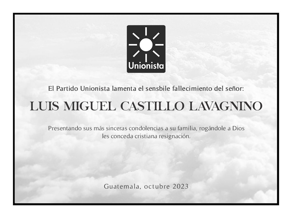 Descanse en paz el señor Luis Miguel Castillo