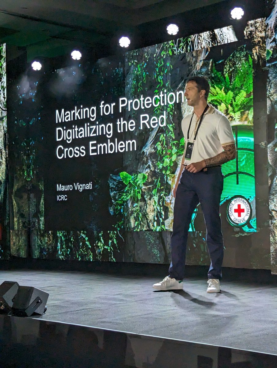 TheSAScon's tweet image. Our first speaker @vignus discussed the @ICRC Digital Emblem Project #Thesas2023