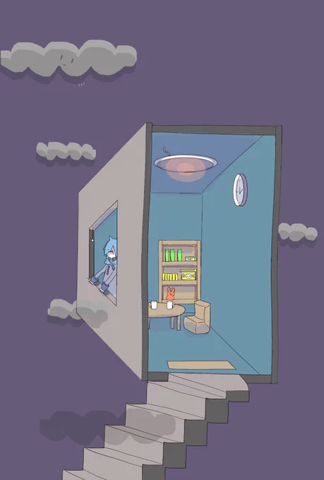 お部屋絵を始めたこの時点でお絵かき四年やってるんですけど、ほんとに1から、部屋が描きたい!と思ってやって今8年お絵描きして、今もお部屋を描きたい気持ちがあるのすごく自分で自分のこと好き