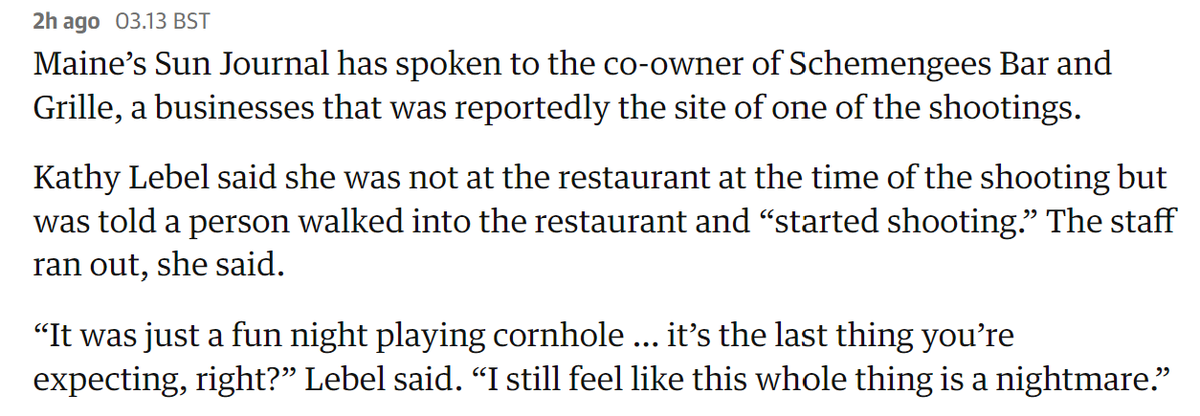 In fact, Kathy, it is the first thing we expect every day in the US, and the whole thing is reality.