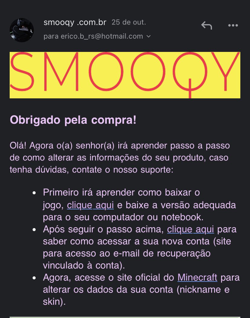 smooqy - A melhor loja de Minecraft Original, mais confiável e barata do  mercado!
