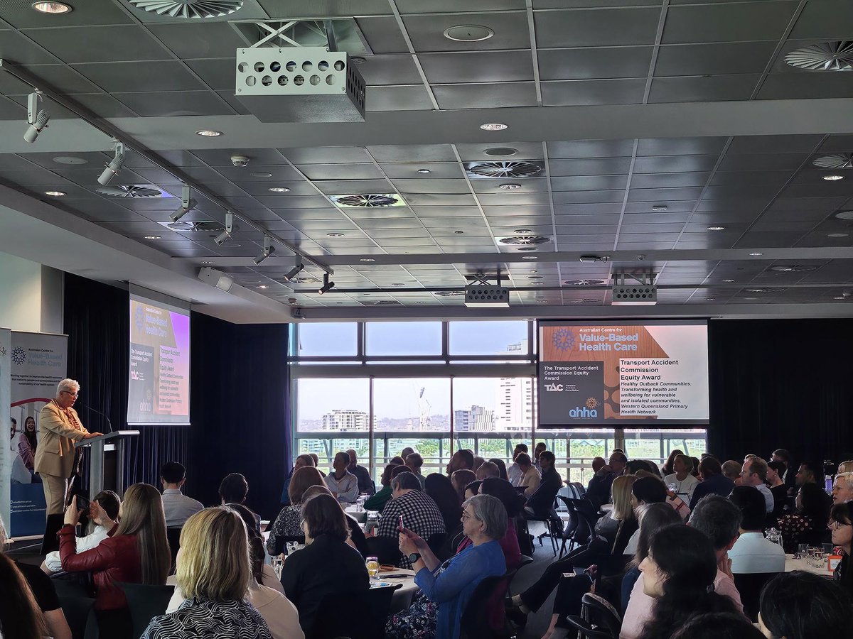 aushealthvalue's tweet photo. Announced at #VBHCC23, congratulations to Western Queensland Primary Health Network for winning the Transport Accident Commission Equity Award for VBHC for their project, Healthy Outback Communities: Transforming health and wellbeing for vulnerable and isolated communities. https://t.co/YV1NGjpJCj