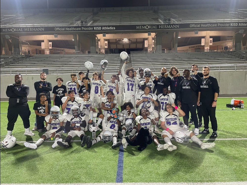 We district champs IT’S PERSONAL THANK YOU to my coach <a href="/Coach_Harris86/">Coach_Harris</a> <a href="/WilliamsJr_24/">Coach Williams, M.Ed.</a> <a href="/Tyler15d/">Tyler Dill</a>  <a href="/MdjhAthletics/">MDJH_Athletics</a> <a href="/MDJH_Panthers/">McDonald Junior High School</a> @LeronHarry_1 <a href="/showtime_momo/">Mohammed Rhachi</a> <a href="/PaetowFootball/">Paetow Football</a> here we come <a href="/coachdhicks/">Coach Hicks</a> <a href="/CoachYorloff/">Coach Yorloff</a> <a href="/CoachChandlerSr/">JOHNATHON CHANDLER SR.</a> <a href="/CoachMattRhodes/">Coach Rhodes</a> <a href="/CoachEdwardsIam/">Clyde Edwards</a> <a href="/KatyISDAthletic/">Katy ISD Athletics</a>