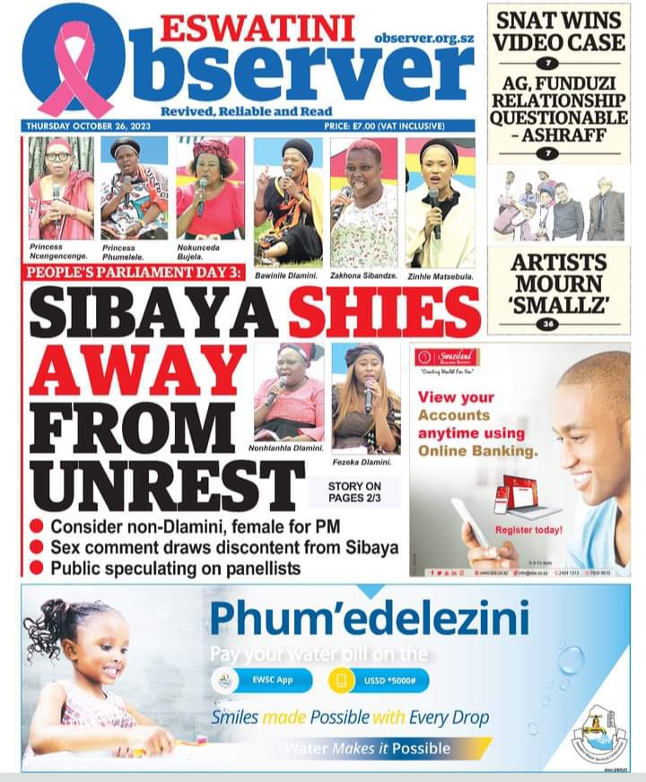 The #EswatiniObserver expect Emaswati to condemn the unrest. The unrest was a legitimate and just cause. In an uprising the future is bright .
#FreeBacede
#FreeMthandeni
#DemocracyNow