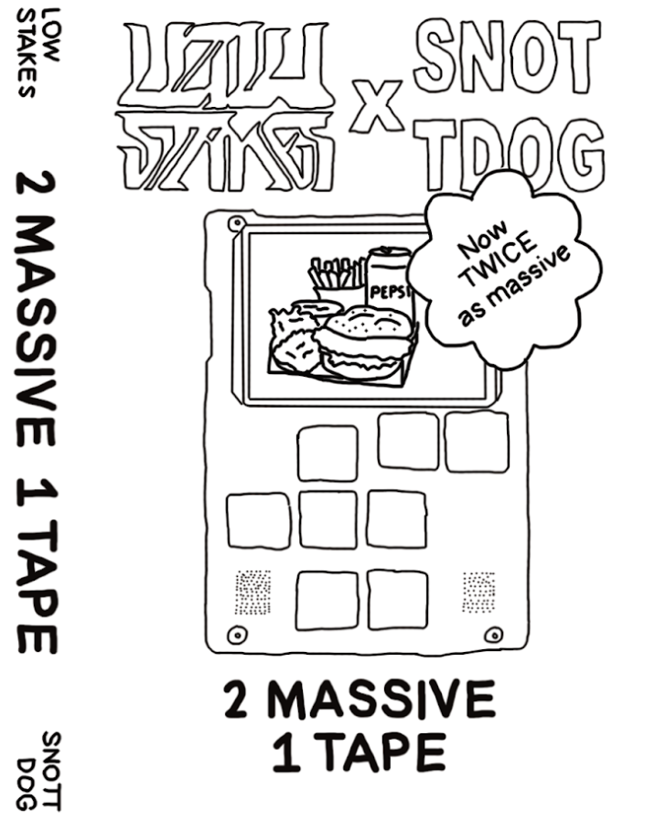 10kfreemen's tweet image. Consumers! @snottdog and I are entering the $1T audio cassette tape market!

In this wonderful package, you receive MASSIVE STAKES EP, 2 MASIVE 2 STAKES EP and a Cassette Exclusive BONUS TRACK™

Coming PEAK AU Summer! #chiptune #m8tracker

Cover/artist rendering of tape below.