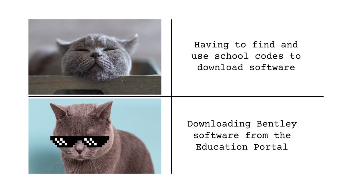 🎓 Attention students &amp; educators! 

From Nov 1, 2023, Bentley's school code system will retire. Transition to our education portal to continue accessing Bentley software. More info: rb.gy/gjqip 

#BentleyEDU