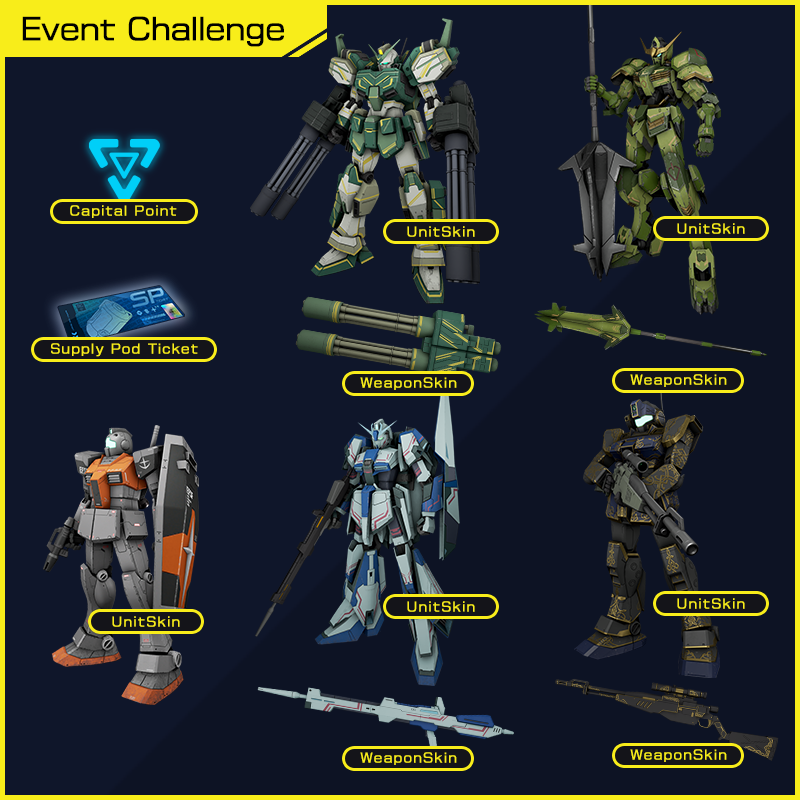 📢Event challenge is LIVE and ready, locked and loaded! 🔸Win 3 Matches = GM (Moroccan Front) Color Unit Skin (GM) 🔸Deal a total of 100,000 damage = Obsidian Armor Weapon Skin (GM Sniper II) Runs until 11/29/23 at 4:59PM (PST) #GUNDAMEVOLUTION #GUNEVO #PLAYGUNEVO