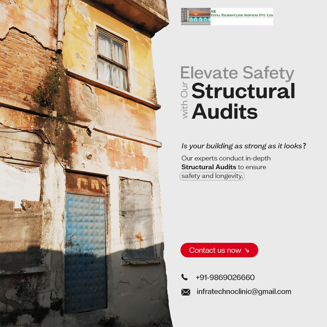 Elevate Safety with our #StructuralAudits

Is your building as strong as it looks?
Our experts conduct in-depth Structural Audit to ensure safety & longevity

#StructuralAudit #BuildingSafety #BuildingOwners #Expertise #SafetyFirst #building #dilapidated #structuralauditor