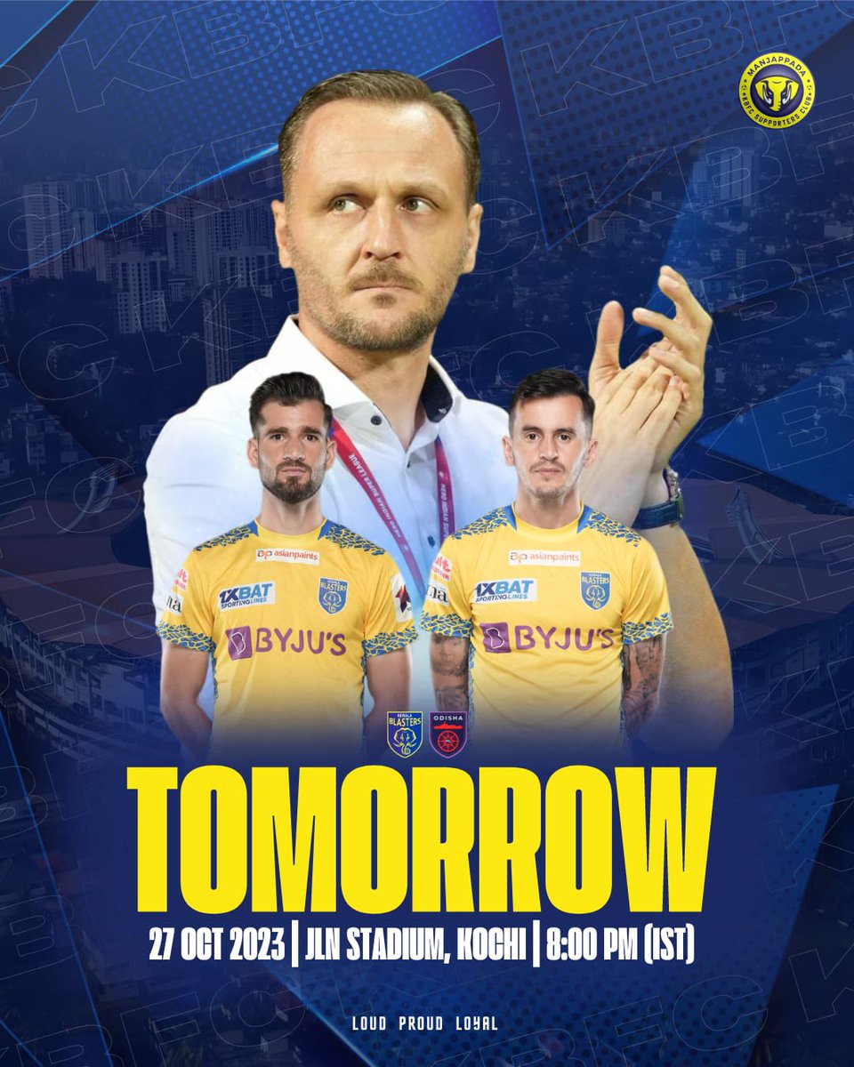 kbfc_manjappada's tweet photo. White shirt: check!⚪️✔️
Jerseys: check! 🟡✔️
Stadium-bound.!! 🏟️
See you all there in the stands tomorrow! 💪💛
#Manjappada #KoodeyundManjappada #ISL10 #KBFC #IvanIsBack https://t.co/mN1ggkyDqc
