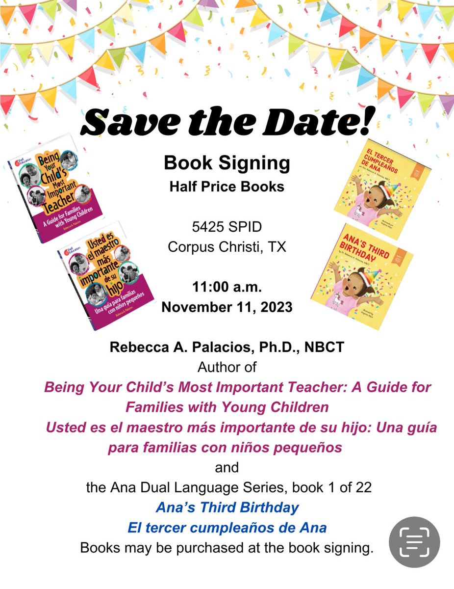 A dream come true for me! Please join me in this celebration on 11/11/23 in Corpus Christi, TX.