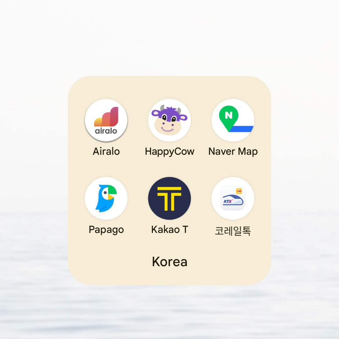 khyatimaloo's tweet photo. Heading to #SouthKorea? 🇰🇷 Leave Google Maps behind (it's a bit wonky there).
Here are some MUST-HAVE apps:
#Airalo - Stay connected with affordable local eSIMs. https://t.co/2unTQoJ2MK
#HappyCow - Discover the best veggie-friendly restaurants across Korea.
#NaverMap - Your go-to for accurate navigation and local recommendations.
#Papago - Instant translation for seamless communication.
#KakaoT - Hail cabs with ease.
#Korail - Simplify your train travel with schedules and ticketing.
Save for your next #travel!