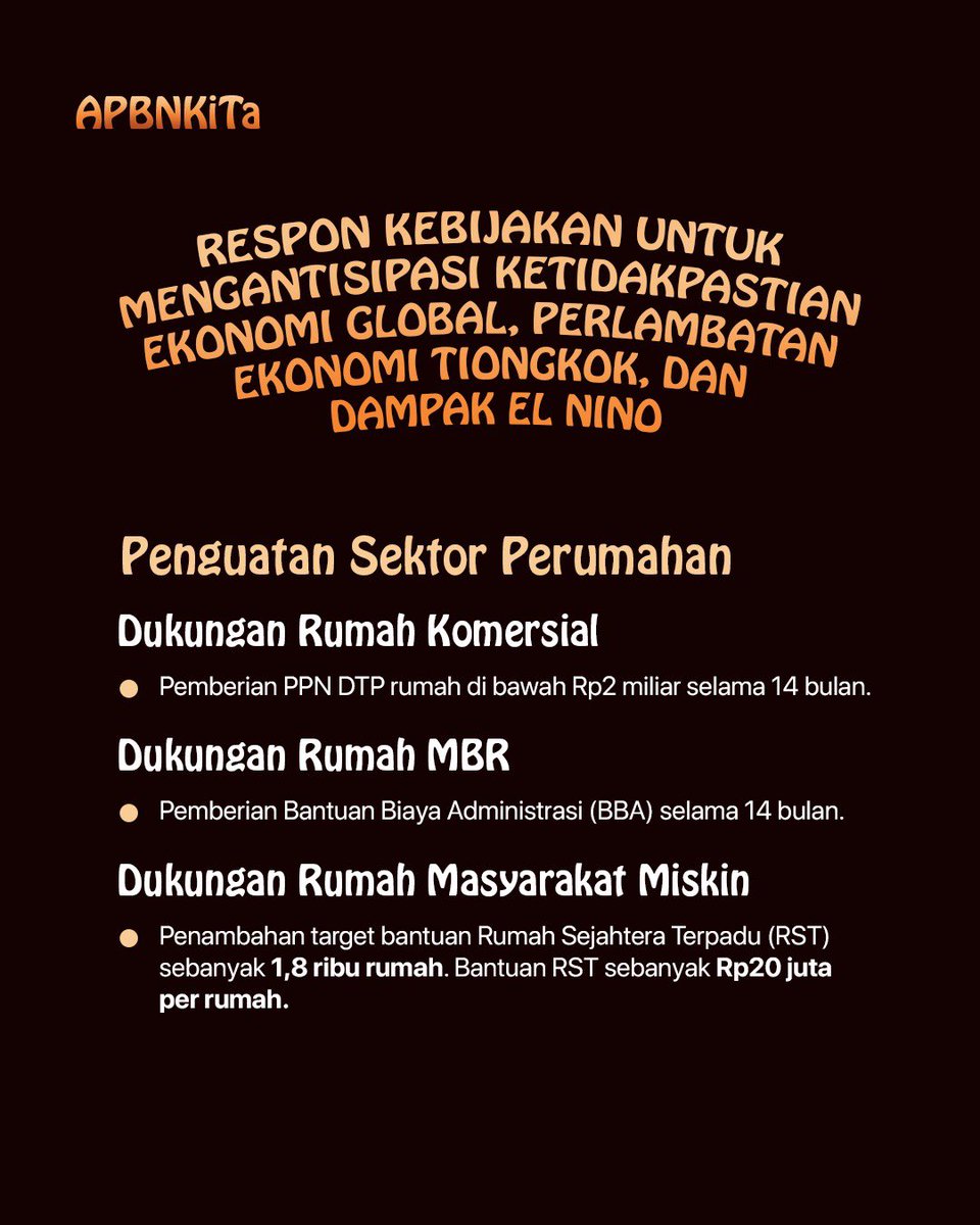 Adanya gejolak pada perekonomian global memberikan tantangan sendiri bagi ekonomi dalam negeri.

Tapi, pemerintah sudah merumuskan berbagai kebijakan untuk mengantisipasinya. 

Apa saja?👇🏻