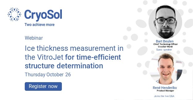 CryoSolWorld's tweet photo. ❄️Final call to sign up: next #cryoEM Community webinar + live Q&A
Thursday, October 26th at 4 PM CET, 10 AM EST
#ScientificPublication #OpticalMeasurement #IceThickness #VitroJet #TimeEfficient #SingleParticle #StructureDetermination
➡️ Sign up (free): https://t.co/ebCPYPVn2s https://t.co/nBVJgtgBZN