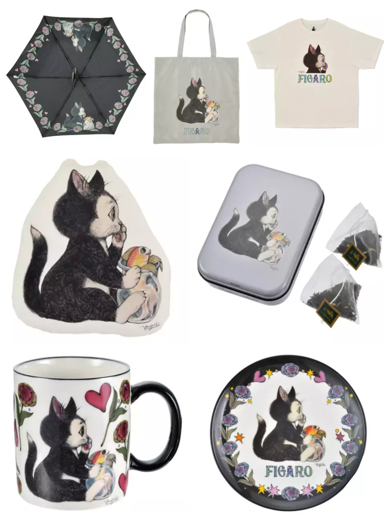 ヒグチユウコ＆ディズニーコラボ　フィガロ&クレオ　ラグマット Amazon.co.jp: ヒグチユウコ コラボ フィガロ ラグ マット