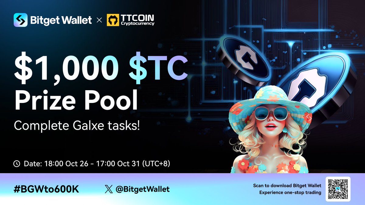 🩵x💛 #BGWto600K is back with a giveaway with <a href="/ttcoinofficial/">TTcoin Network | $TC</a>! Get us to 575,000 followers 🚀

🏆 100 x 10 USDT
📝 Simply:
1️⃣ Complete Galxe Tasks: bit.ly/3QmTbZX 
2️⃣ Tag 3 frens
⏰ 18:00 Oct 26 - 17:00 Oct 31

🤝 Let's get to our goal together!
👉 Opportunity to win