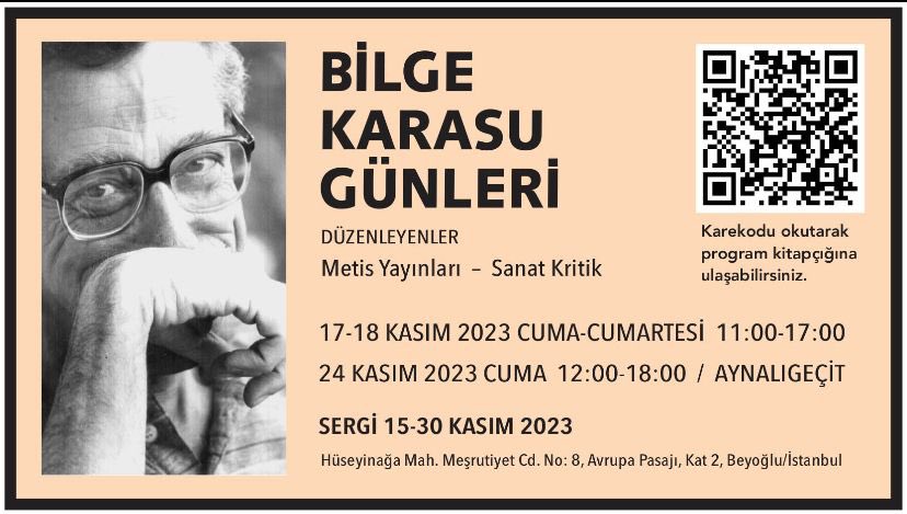 sanatkritik's tweet photo. Bilge Karasu Günlerimiz başlıyor.🥳
Metis Yayınları ile birlikte hazırladığımız Bilge Karasu üzerine yapılacak söyleyişlerimiz ücretsizdir. @Metiskitap 

“Ne kitapsız ne kedisiz” diyen Bilge Karasu seven tüm okurları bekliyoruz. https://t.co/dDP29Xbxd2